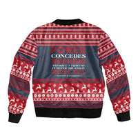 Frederick Douglass Christmas Bomber Jacket Power Concedes Nothing Quote Ugly Sweater Knitted Pattern