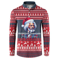 Frederick Douglass Christmas Button Sweatshirt Power Concedes Nothing Quote Ugly Sweater Knitted Pattern