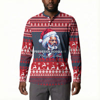 Frederick Douglass Christmas Button Sweatshirt Power Concedes Nothing Quote Ugly Sweater Knitted Pattern