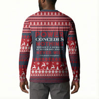 Frederick Douglass Christmas Button Sweatshirt Power Concedes Nothing Quote Ugly Sweater Knitted Pattern