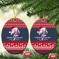 Frederick Douglass Christmas Ceramic Ornament Power Concedes Nothing Quote Ugly Knitted Pattern