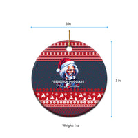 Frederick Douglass Christmas Ceramic Ornament Power Concedes Nothing Quote Ugly Knitted Pattern