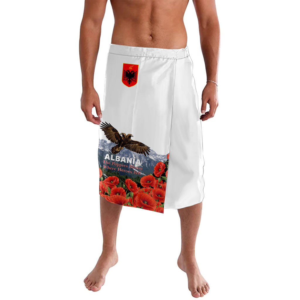 Albania Independence Day Eagle Lavalava Patriotic Mountain Landscape And Red Poppies