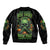 Your Demons Hide Under Your Bed Skull Halloween Sleeve Zip Bomber Jacket - Wonder Print Shop