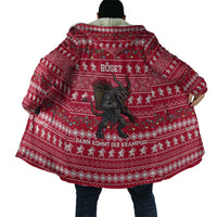 Austria Christmas Cloak with German Text Red Pattern and Festive Lights - Wonder Print Shop