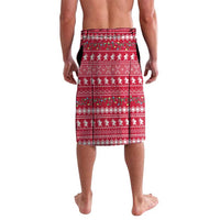 Austria Christmas Lavalava with German Text Red Pattern and Festive Lights - Wonder Print Shop
