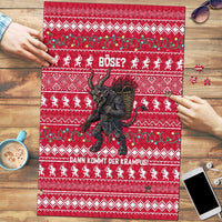 Austria Christmas Puzzle with German Text Red Pattern and Festive Lights - Wonder Print Shop