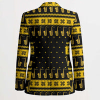 Saxophone The Instrument For Intellegent People Christmas Blazer Xmas Holiday Patterns - Wonder Print Shop