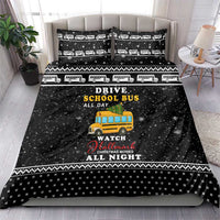 School Bus All Day Christmas Bedding Set Xmas Holiday Patterns - Wonder Print Shop