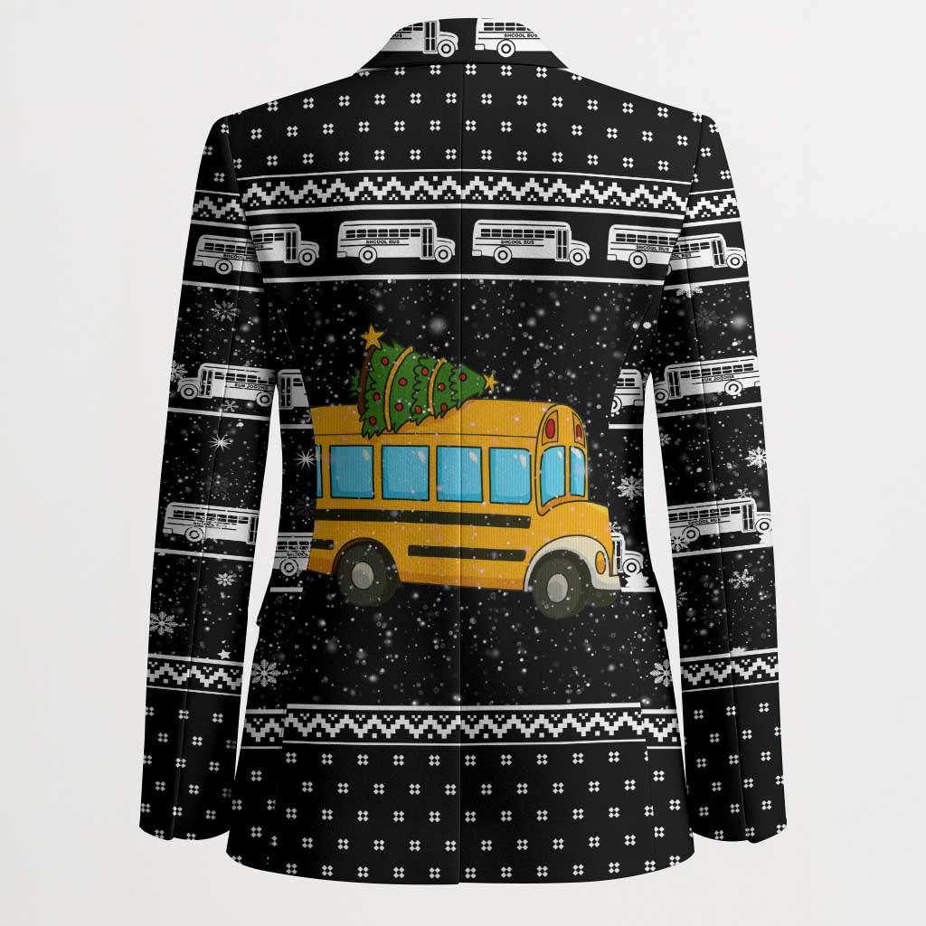 School Bus All Day Christmas Blazer Xmas Holiday Patterns - Wonder Print Shop