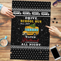 School Bus All Day Christmas Puzzle Xmas Holiday Patterns - Wonder Print Shop