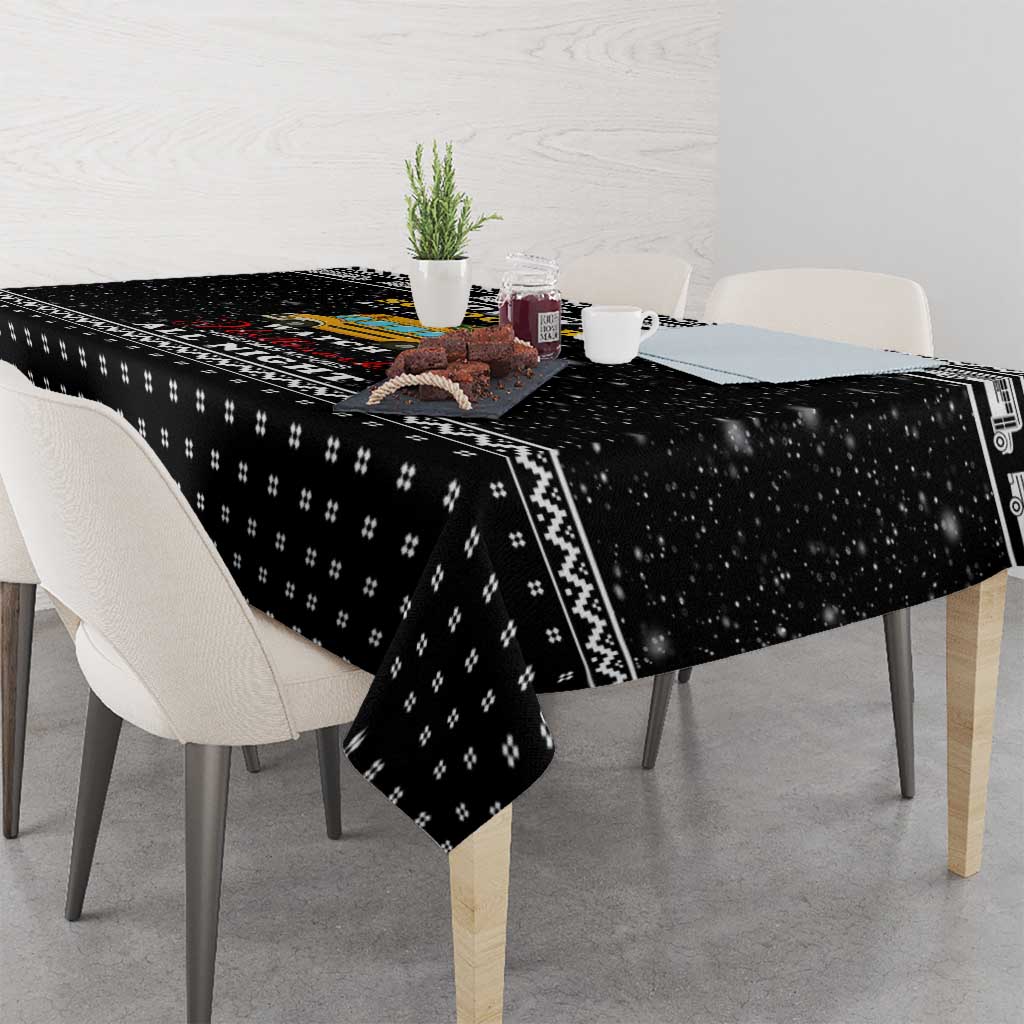 School Bus All Day Christmas Tablecloth Xmas Holiday Patterns - Wonder Print Shop