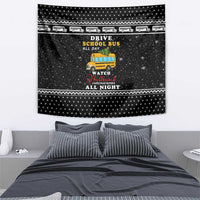 School Bus All Day Christmas Tapestry Xmas Holiday Patterns - Wonder Print Shop