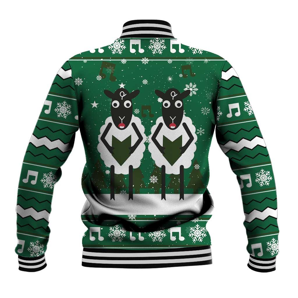 Sheep Baaa Humbug Christmas Baseball Jacket Xmas Holiday Patterns - Wonder Print Shop