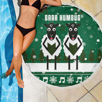 Sheep Baaa Humbug Christmas Beach Blanket Xmas Holiday Patterns - Wonder Print Shop