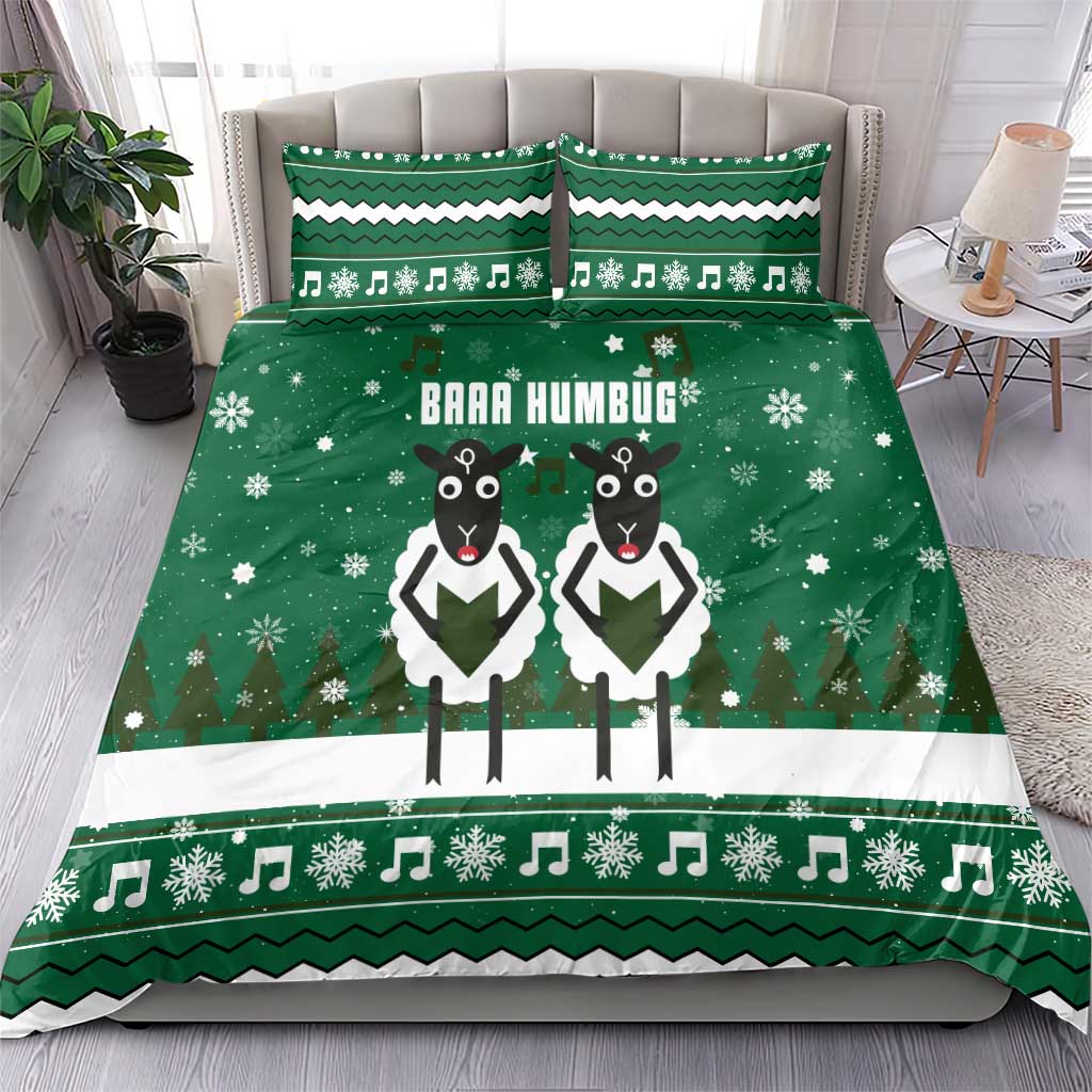 Sheep Baaa Humbug Christmas Bedding Set Xmas Holiday Patterns - Wonder Print Shop