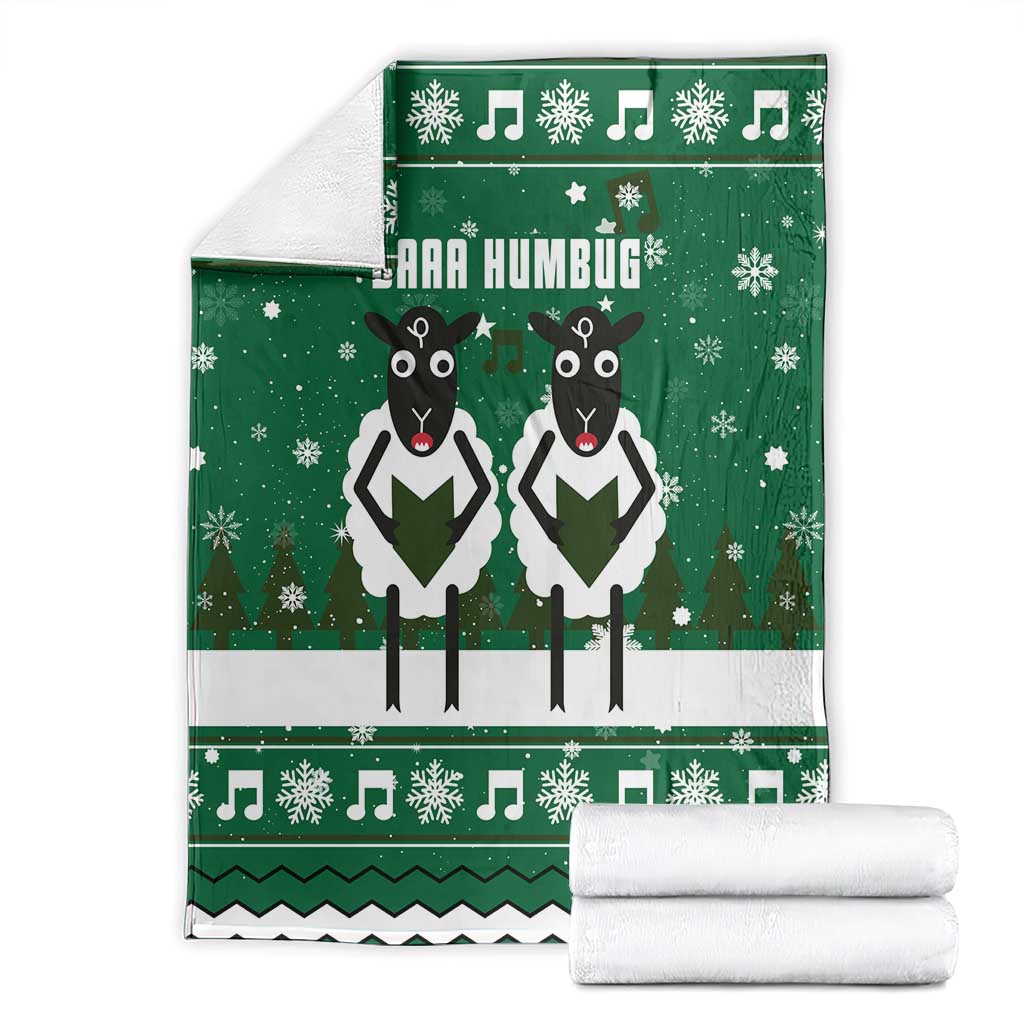 Sheep Baaa Humbug Christmas Blanket Xmas Holiday Patterns - Wonder Print Shop