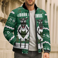 Sheep Baaa Humbug Christmas Bomber Puffer Jacket Xmas Holiday Patterns - Wonder Print Shop