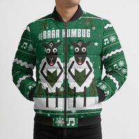Sheep Baaa Humbug Christmas Bomber Puffer Jacket Xmas Holiday Patterns - Wonder Print Shop