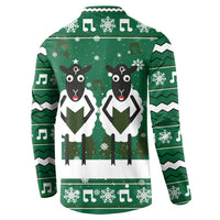 Sheep Baaa Humbug Christmas Button Sweatshirt Xmas Holiday Patterns - Wonder Print Shop