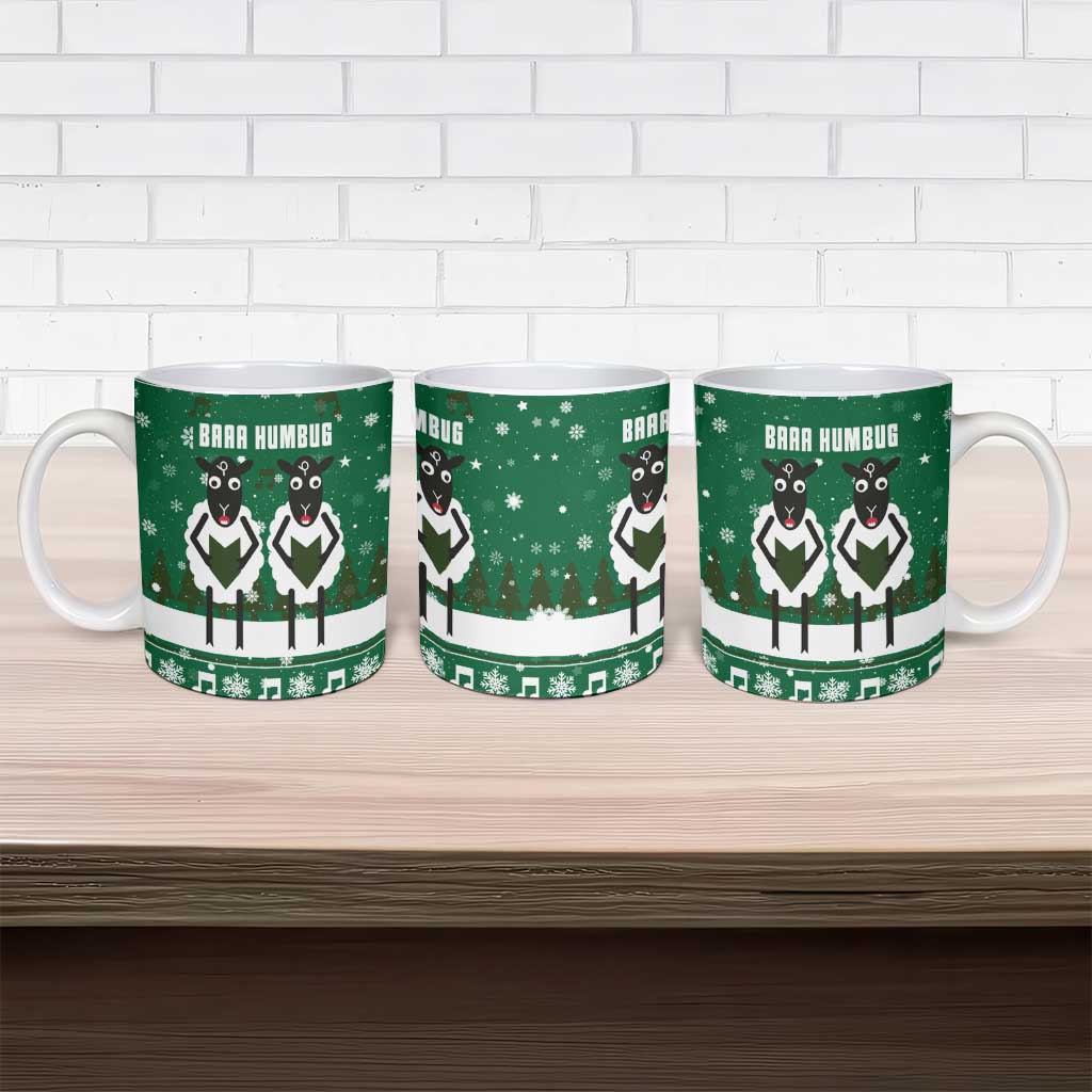 Sheep Baaa Humbug Christmas Ceramic Mug Xmas Holiday Patterns - Wonder Print Shop