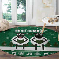 Sheep Baaa Humbug Christmas Round Carpet Xmas Holiday Patterns - Wonder Print Shop