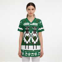 Sheep Baaa Humbug Christmas Scrub Top Xmas Holiday Patterns - Wonder Print Shop