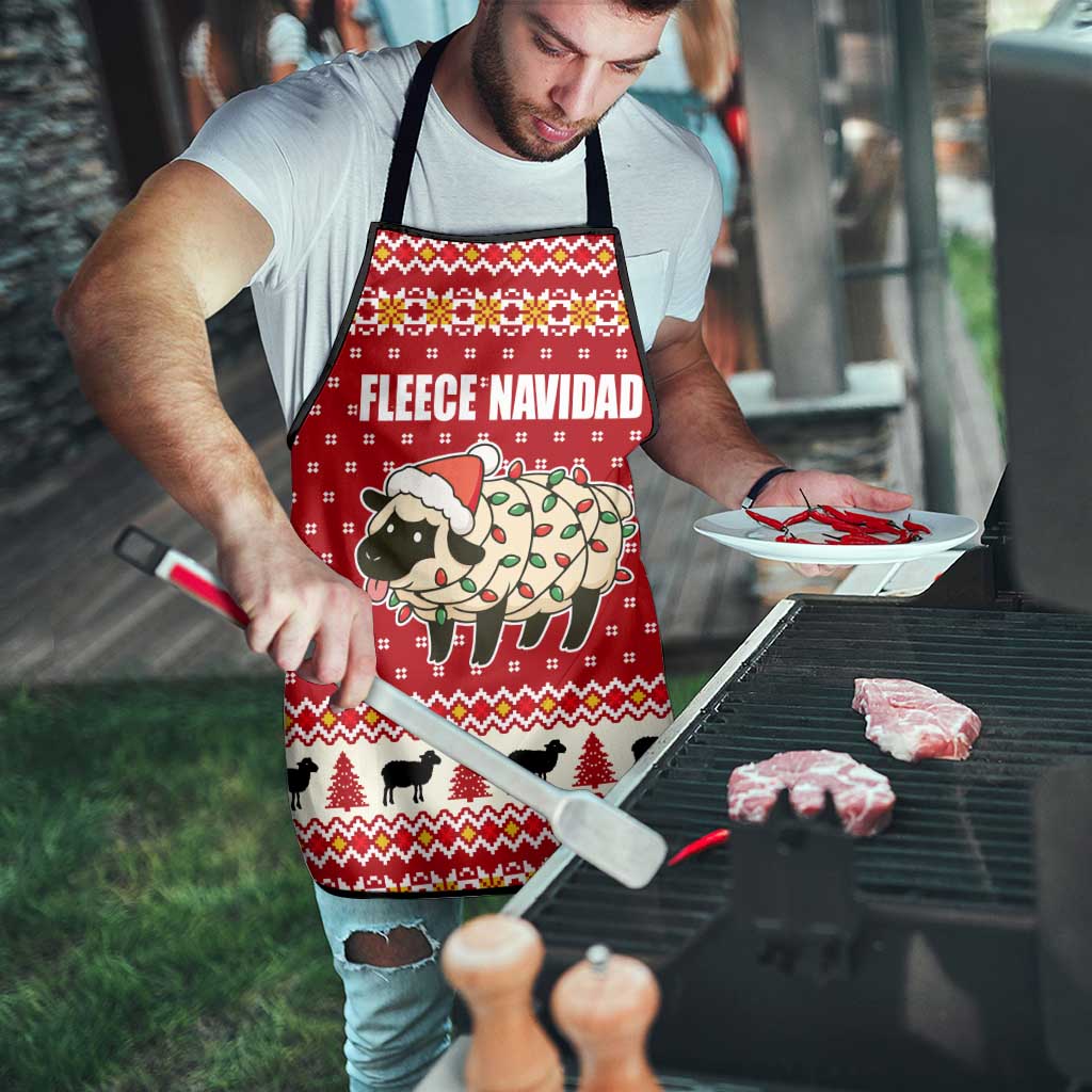 Sheep Merry Christmas Apron Xmas Holiday Patterns - Wonder Print Shop