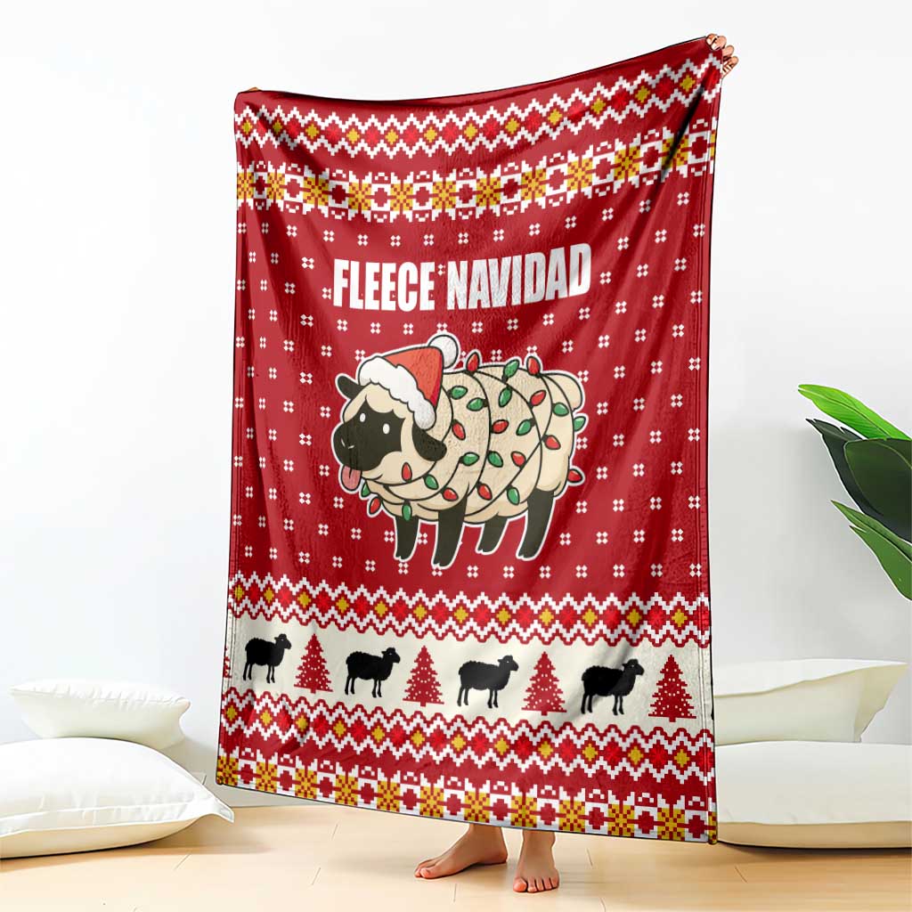 Sheep Merry Christmas Blanket Xmas Holiday Patterns - Wonder Print Shop