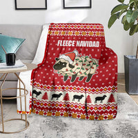 Sheep Merry Christmas Blanket Xmas Holiday Patterns - Wonder Print Shop