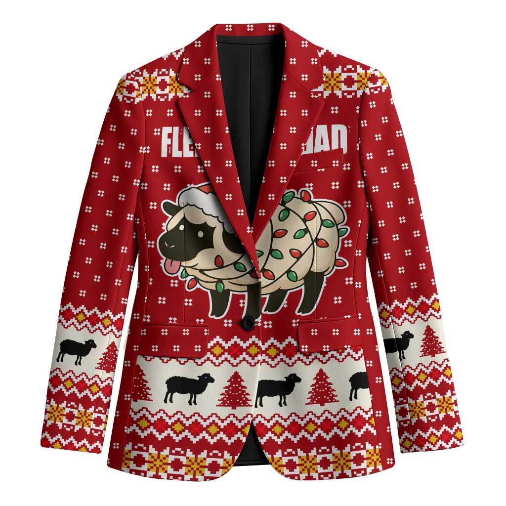 Sheep Merry Christmas Blazer Xmas Holiday Patterns - Wonder Print Shop