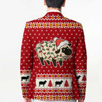 Sheep Merry Christmas Blazer Xmas Holiday Patterns - Wonder Print Shop