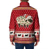 Sheep Merry Christmas Padded Jacket Xmas Holiday Patterns - Wonder Print Shop
