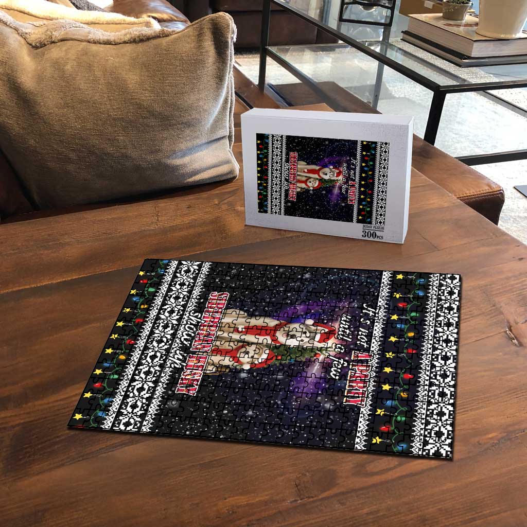Siberian Husky Show Up Xmas Christmas Puzzle Xmas Holiday Patterns - Wonder Print Shop