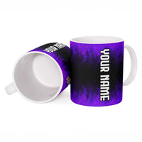 Personalized Patriotic Eagle Bowling Ceramic Mug with Purple Flames USA Flag Wings Design - Wonder Print Shop