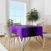 Personalized Patriotic Eagle Bowling Tablecloth with Purple Flames USA Flag Wings Design - Wonder Print Shop