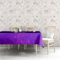 Personalized Patriotic Eagle Bowling Tablecloth with Purple Flames USA Flag Wings Design - Wonder Print Shop