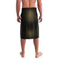 Personalized Blue and Yellow Bowling Lavalava with Striking Pins Retro Dot Pattern Design - Wonder Print Shop