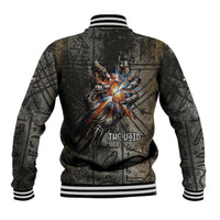 Egypt Kek and Kauket Baseball Jacket Ancient Void Theme with Frog and Serpent Duality