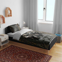 Egypt Kek and Kauket Bedding Set Ancient Void Theme with Frog and Serpent Duality