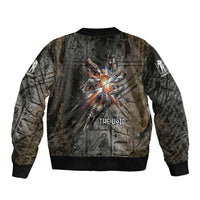 Egypt Kek and Kauket Bomber Jacket Ancient Void Theme with Frog and Serpent Duality