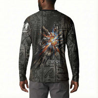 Egypt Kek and Kauket Button Sweatshirt Ancient Void Theme with Frog and Serpent Duality