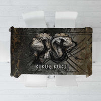Egypt Kek and Kauket Tablecloth Ancient Void Theme with Frog and Serpent Duality