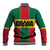 Ghana Flag Baseball Jacket with Coat of Arms Design