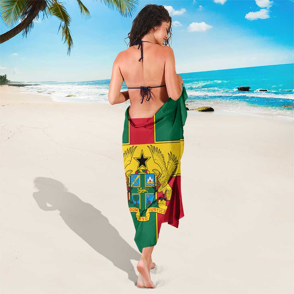 Ghana Flag Sarong with Coat of Arms Design