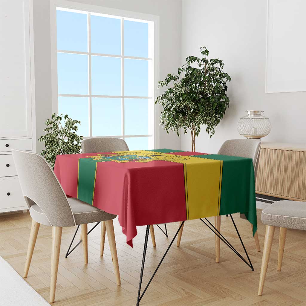 Ghana Flag Tablecloth with Coat of Arms Design