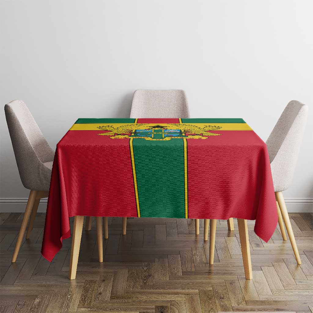 Ghana Flag Tablecloth with Coat of Arms Design