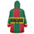 Ghana Flag Wearable Blanket Hoodie with Coat of Arms Design