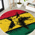 Ghana Flag Round Carpet with Coat of Arms Design TS04