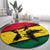 Ghana Flag Round Carpet with Coat of Arms Design TS04